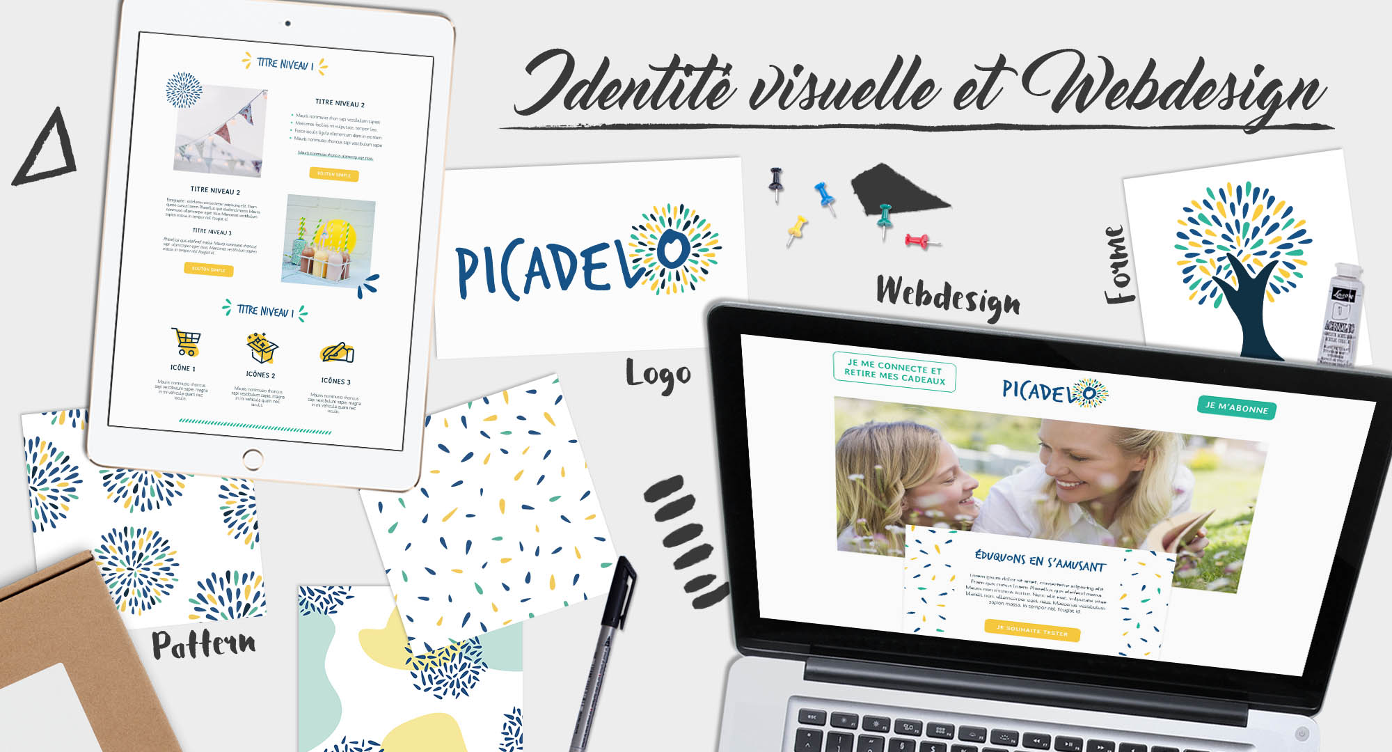 Identité visuelle - Logo - Webdesign - Jeunesse - Picadelo